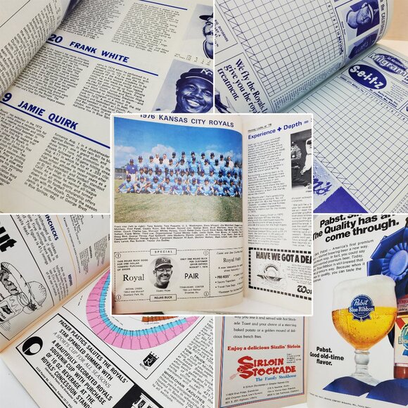 Kansas City Royals Vintage 1976 Program Grand Slam 70s KC MLB Baseball - Picture 5 of 12